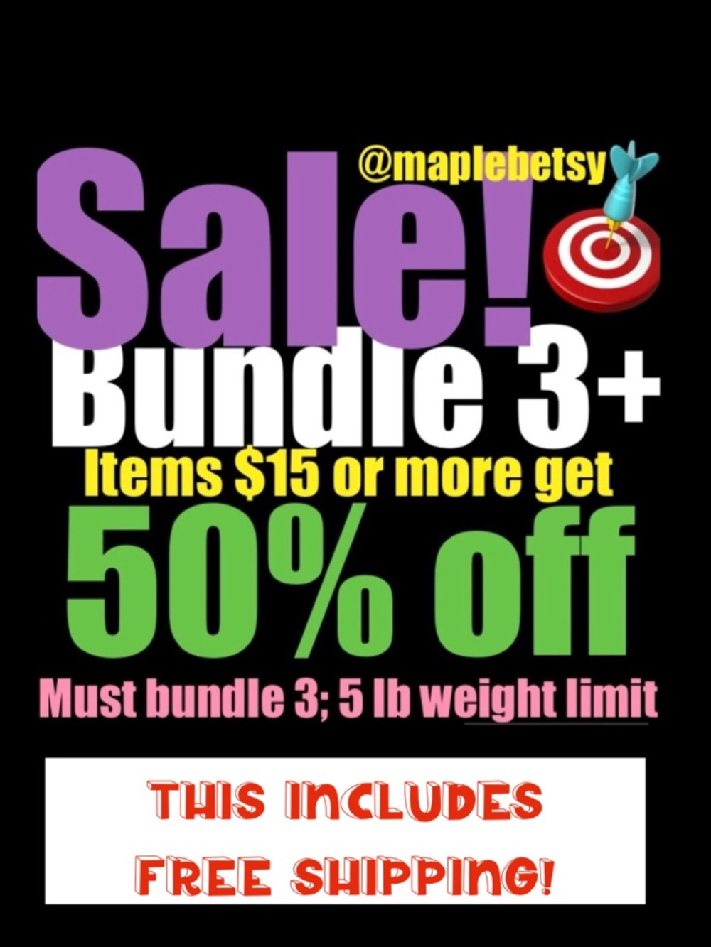 Bundle to save and get free shipping